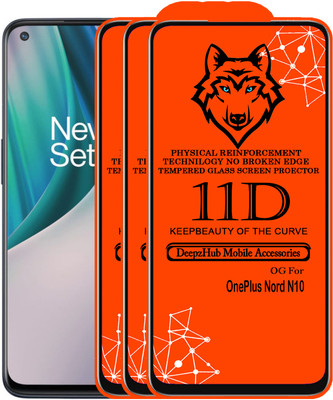 DeepzHub Edge To Edge Tempered Glass for OnePlus Nord N10(Pack of 3)
