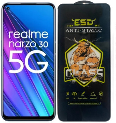 Resolute Edge To Edge Tempered Glass for Realme Narzo 30 5G, ESD Tempered Glass, ESD Screen Protector, Anti Static, Screen Protector(Pack of 1)