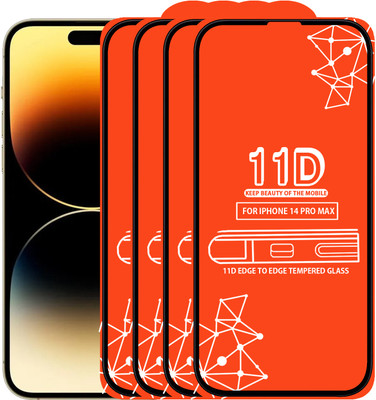 Roxel Edge To Edge Tempered Glass for Iphone 14 Pro Max(Pack of 4)