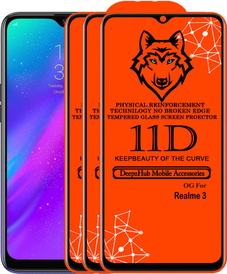 CRodible Edge To Edge Tempered Glass for Realme 3(Pack of 3)