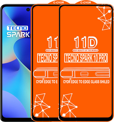 CYOR Edge To Edge Tempered Glass for TECNO SPARK 10 PRO(Pack of 2)