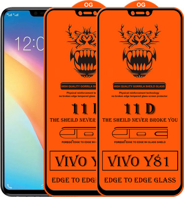Forego Edge To Edge Tempered Glass for Vivo Y81(Pack of 2)