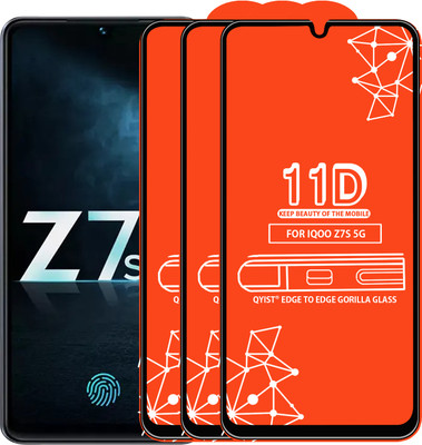 Qyist Edge To Edge Tempered Glass for IQOO Z7S 5G(Pack of 3)