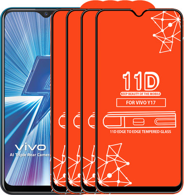Roxel Edge To Edge Tempered Glass for Vivo Y17(Pack of 4)