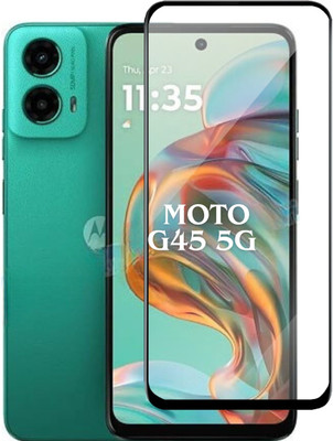 Fablue Edge To Edge Tempered Glass for MOTOROLA Moto G45 5G(Pack of 1)