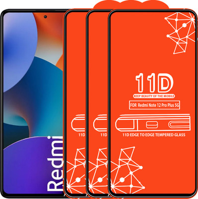 Qyist Edge To Edge Tempered Glass for Redmi Note 12 Pro Plus 5G(Pack of 3)