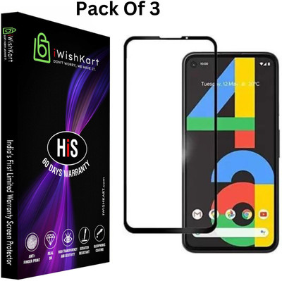 iWishKart Edge To Edge Tempered Glass for Google Pixel 4A(Pack of 3)