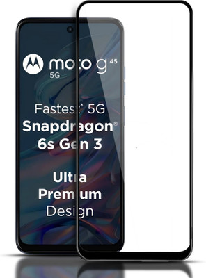 GLOBAL NOMAD Edge To Edge Tempered Glass for Motorola Moto G45 5G, Moto G45 5G(Pack of 1)