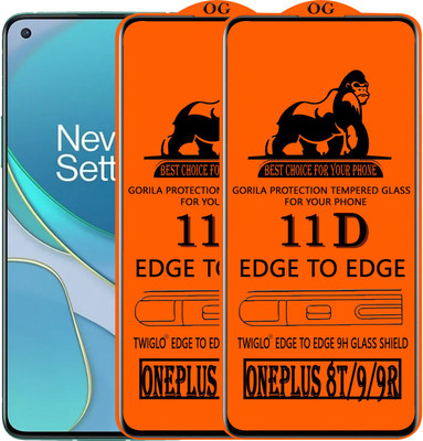 TWIGLO Edge To Edge Tempered Glass for ONEPLUS 8T(Pack of 2)