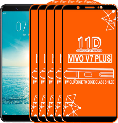 TWIGLO Edge To Edge Tempered Glass for VIVO V7 Plus(Pack of 5)
