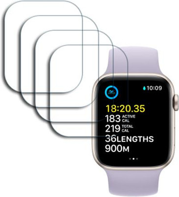 ARBAN Edge To Edge Tempered Glass for Apple Watch SE SMARTWATCH SCREEN GUARD(Pack of 4)