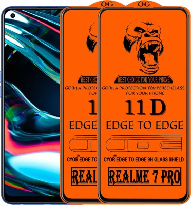 CYOR Edge To Edge Tempered Glass for REALME 7 PRO(Pack of 2)