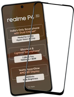 VAlight Edge To Edge Tempered Glass for realme P4 5G(Pack of 1)