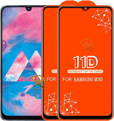 SEVEN7STAR Edge To Edge Tempered Glass for Samsung Galaxy M30(Pack of 2)