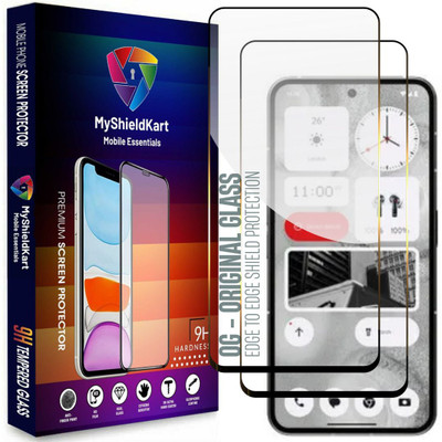 MyShieldKart Edge To Edge Tempered Glass for Nothing Phone 2 (6.7 Inch)**NeoShield**Millitary Grade-Anti Explosion-Tempered Glass/Full Screen Coverage-Edge to Edge/9H Hardness/With Easy Installation Kit(Pack of 2)