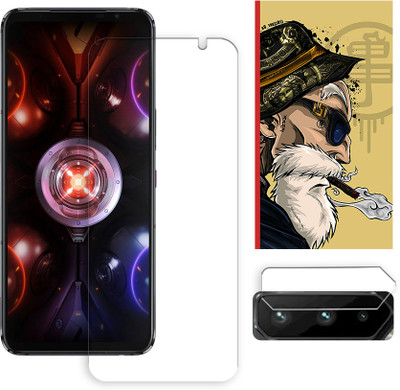 ARBAN Edge To Edge Tempered Glass for Asus ROG Phone 5s Pro 5G Tempered Glass Screen Protector | Anti-Scratch | Edge to Edge Full Coverage | 9H Hardness ( 1 FRONT SCREEN GUARD + 1 CAMERA LENS PROTECTOR + 1 FREE BACK EMBOSSED SKIN001 )(Pack of 1)