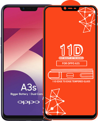 Roxel Edge To Edge Tempered Glass for Oppo A3s(Pack of 1)