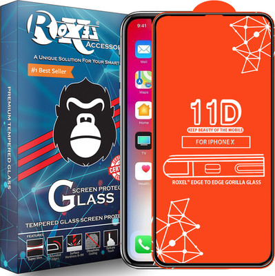 Roxel Edge To Edge Tempered Glass for Apple iPhone X(Pack of 1)