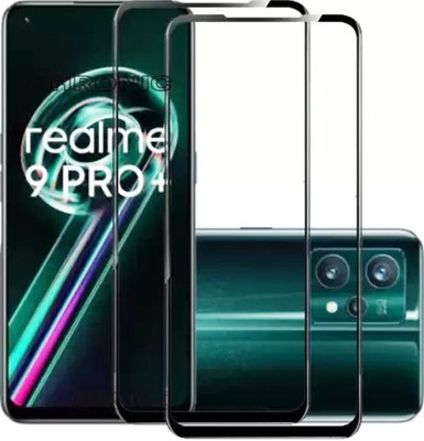 NaturalBuy Edge To Edge Tempered Glass for Realme 9 Pro Plus 5G -| / Tempered Glass | Screen Protector Full HD Quality Tempered Glass Anti-Scratch Edge to Edge Coverage with Easy Installation Kit (Black) |(Pack of 2)