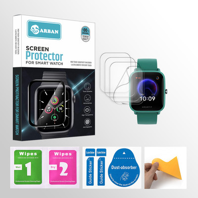 ARBAN Edge To Edge Tempered Glass for Amazfit Bip U Smartwatch 4 PROTECTOR + 4 WIPES + 4 DUST REMOVAL STICKER + 1 WIPER(Pack of 4) ARBAN Edge To Edge Tempered Glass for Amazfit Bip U Smartwatch 4 PROTECTOR + 4 WIPES + 4 DUST REMOVAL STICKER + 1 WIPER(Pack of 4)