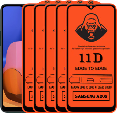 Laxdom Edge To Edge Tempered Glass for SAMSUNG GALAXY A20S(Pack of 5)