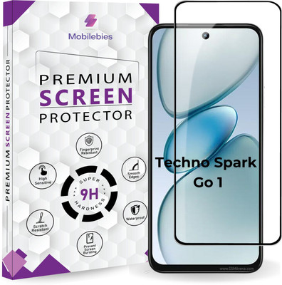 Mobilebies Edge To Edge Tempered Glass for Tecno Spark Go 1 5G Premum HD+ Screen Protector Guard with Easy Installation Kit(Pack of 1)