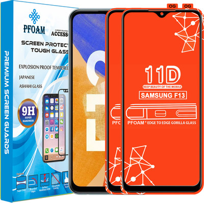PFOAM Edge To Edge Tempered Glass for SAMSUNG GALAXY F13(Pack of 2)