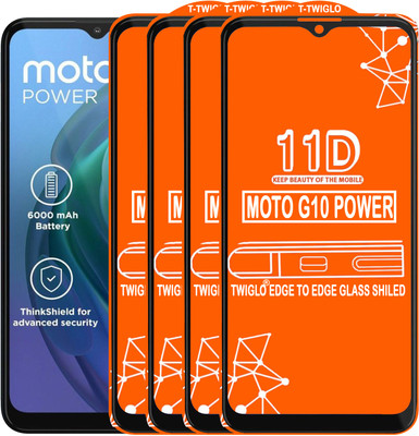 TWIGLO Edge To Edge Tempered Glass for MOTO G10 POWER(Pack of 4)
