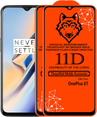 DeepzHub Edge To Edge Tempered Glass for OnePlus 6T(Pack of 2)