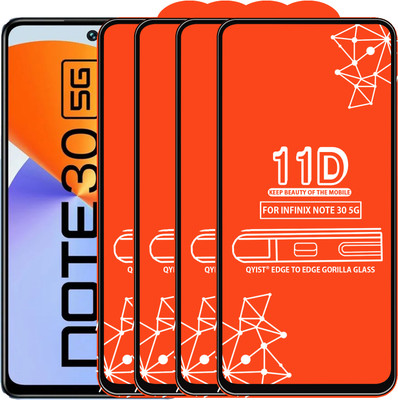 Qyist Edge To Edge Tempered Glass for Infinix Note 30 5G(Pack of 4)
