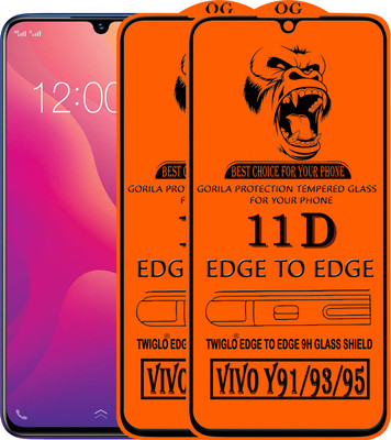 TWIGLO Edge To Edge Tempered Glass for VIVO Y93(Pack of 3)