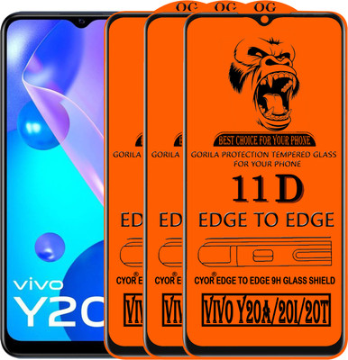 CYOR Edge To Edge Tempered Glass for VIVO Y20I(Pack of 3)
