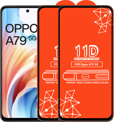 PikTrue Edge To Edge Tempered Glass for Oppo A79 5G(Pack of 2)