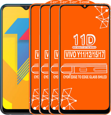 CYOR Edge To Edge Tempered Glass for VIVO Y11(Pack of 4)