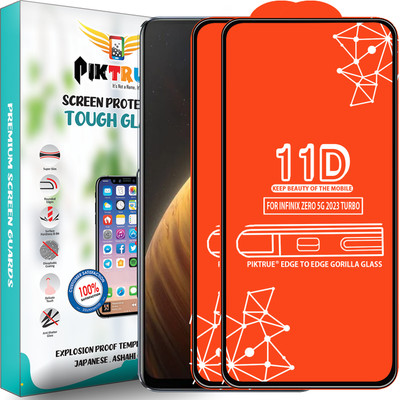 PikTrue Edge To Edge Tempered Glass for Infinix Zero 5G 2023 Turbo(Pack of 2)