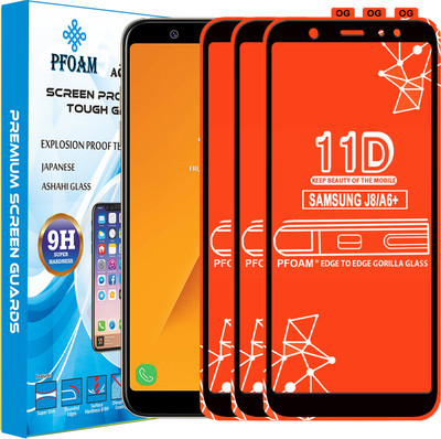 PFOAM Edge To Edge Tempered Glass for Samsung Galaxy J8(Pack of 3)