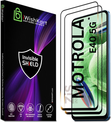 iWishKart Edge To Edge Tempered Glass for MOTOROLA e40, Moto e40 5G, e 40(Pack of 2)