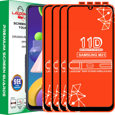 Laxdom Edge To Edge Tempered Glass for SAMSUNG GALAXY M21(Pack of 4)