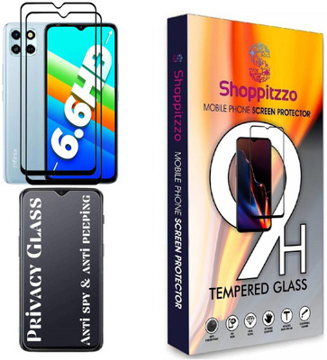 Shoppitzzo Edge To Edge Tempered Glass for Infinix Smart 6 HD**Privacy-Anti Spy-Anti Peeping**/Millitary Grade Tempered Glass/Full Screen Coverage-Edge to Edge/9H Hardness/With Easy Installation Kit(Pack of 2)