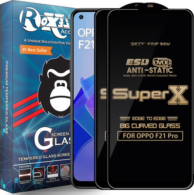 Roxel Edge To Edge Tempered Glass for OPPO F21 Pro(Pack of 2)