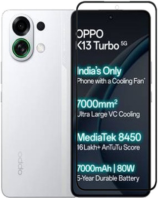 BRENZZ Edge To Edge Tempered Glass for OPPO K13 Turbo 5G, Oppo K13 Turbo 5G(Pack of 1)