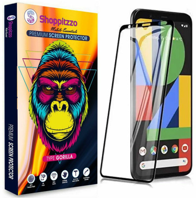 Shoppitzzo Edge To Edge Screen Guard for Google Pixel 4XL (6.3 inch)****Millitary Grade-Anti Explosion-Tempered Glass/Full Screen Coverage-Edge to Edge/9H Hardness/With Easy Installation Kit(Pack of 1)