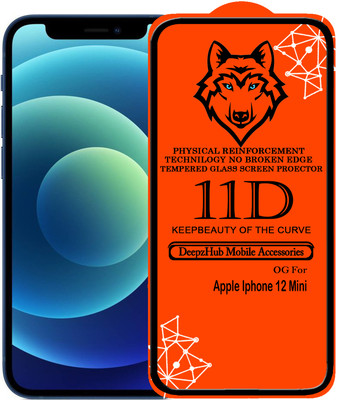 DeepzHub Edge To Edge Tempered Glass for iPhone 12 Mini(Pack of 1)