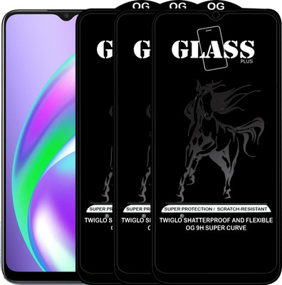 TWIGLO Edge To Edge Tempered Glass for REALME C11(Pack of 3)