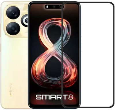NKCASE Edge To Edge Tempered Glass for Infinix SMART 8(Pack of 1)