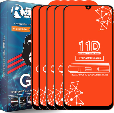 Roxel Edge To Edge Tempered Glass for Samsung Galaxy A70S(Pack of 5)