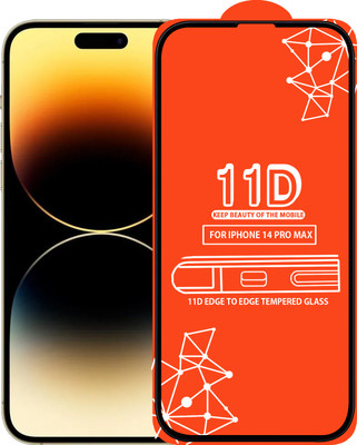 Roxel Edge To Edge Tempered Glass for Iphone 14 Pro Max(Pack of 1)