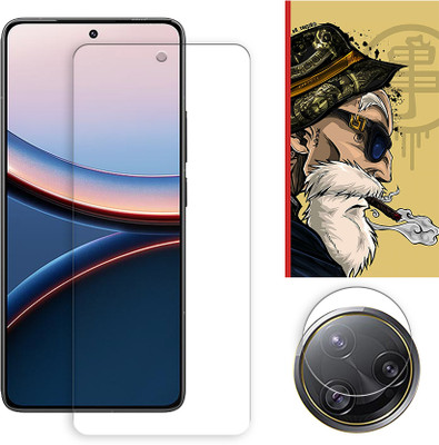SOMTONE Edge To Edge Tempered Glass for Poco F7 Ultra 5G Tempered Glass Screen Protector | Anti-Scratch | Edge to Edge Full Coverage | 9H Hardness ( 1 FRONT SCREEN GUARD + 1 CAMERA LENS PROTECTOR + 1 FREE BACK EMBOSSED SKIN001 )(Pack of 1)