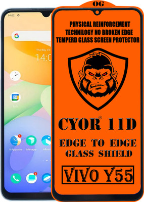 CYOR Edge To Edge Tempered Glass for VIVO Y55(Pack of 1)