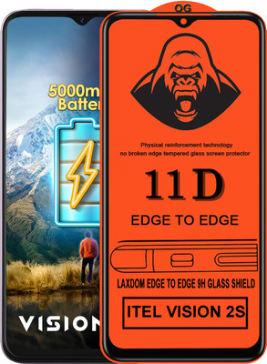 Laxdom Edge To Edge Tempered Glass for ITEL VISION 2S(Pack of 1)